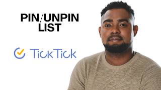 How to Pin or Unpin a List | TickTick List Pinning Tutorial
