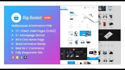 Big Basket | Multipurpose e-commerce HTML Template | Themeforest Templates