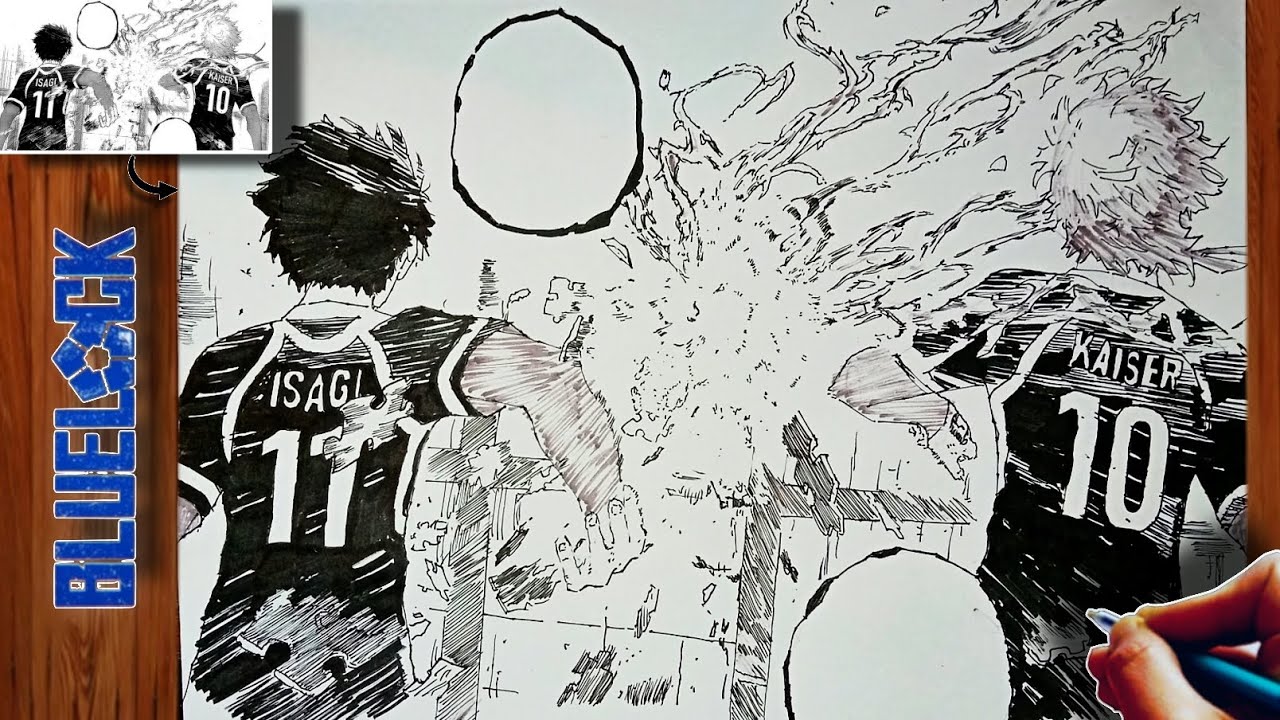 How to Draw Isagi and Kaiser Team up | Blue Lock | ブルーロック | Step-by-Step Tutorial