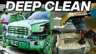 Deep Cleaning A DIRTY Work Truck! Car Detailing Restoration