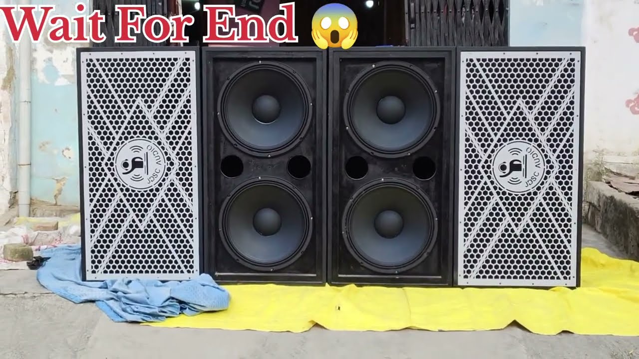 Dj plus 450 waat speaker unboxing and feeting 2/15 box durga puja ke taiyaari ho rha hai tagda setup