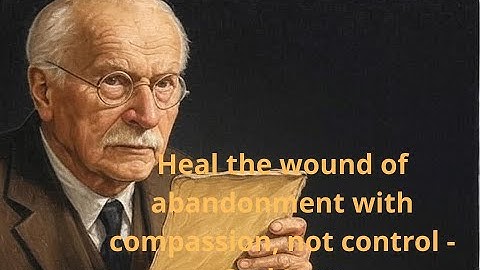 Heal the wound of abandonment with compassion, not control   Carl Jung 2