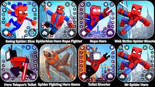 Spiderblox Hero Rope Fighter,Mr Spider Hero Shooting,Spider Web Shooter,Speedy Blue Symbiote........ screenshot 4