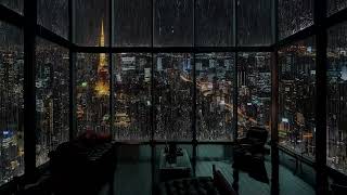 soft city lights accompaniedby rain help you relax after a tiring day + get a good night&#39;s sleep