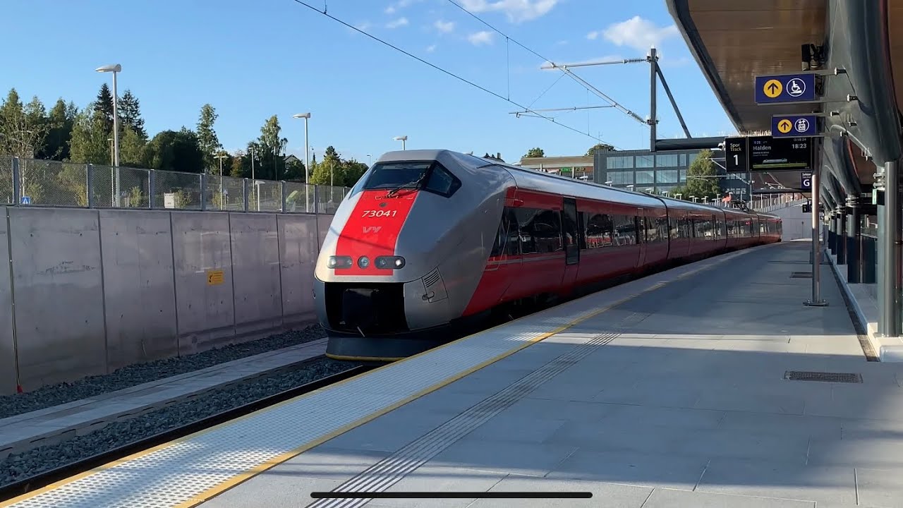 Norwegian Trains At The New Ski Station!
