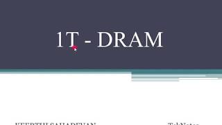 1T DYNAMIC RAM| Read and Write operation|Malayalam explanation