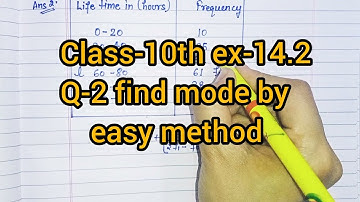 Class-10th Maths Ex-14.2 Q2 Statistics || mode by #easymethod || #cbse #maths #deepikamam