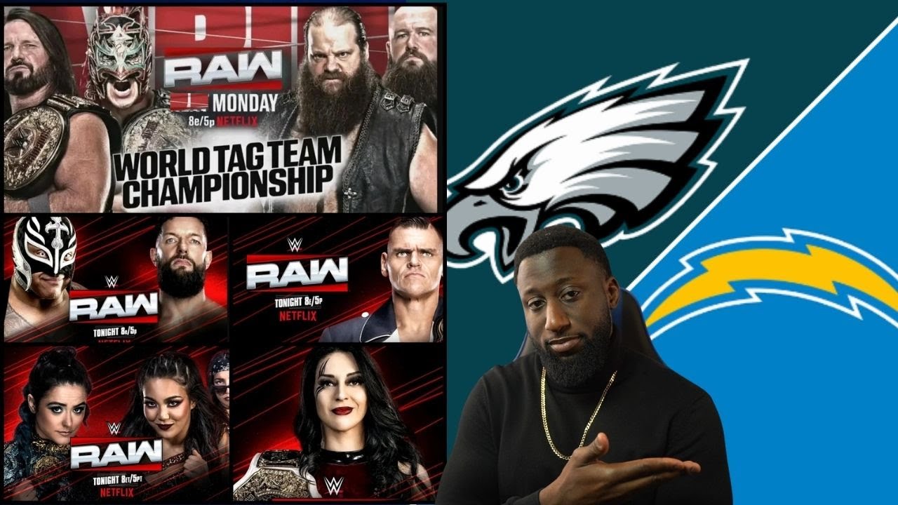 Eagles vs Chargers MNF Week 14 | WWE Raw Before John Cena Retirement  | Live Commentary & Reactions