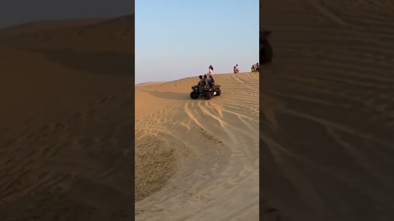 Desert  scooter in sand dunes of Jaisalmer desert 🐪 