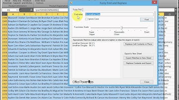 Fuzzy Search and Replace in Excel Demo