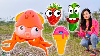 Changcady and the ice cream get lost in the fruit world and win against the giant octopus - Part 378