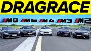 BMW M2 vs M3 vs M4 vs M5 vs M8! DRAG RACE