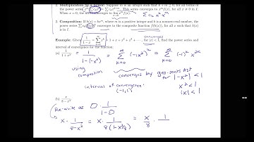 Combining power series