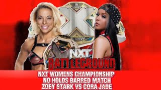 WWE 2K23 NXT BATTLEGROUND ZOEY STARK VS CORA JADE NXT WOMENS CHAMPIONSHIP MATCH