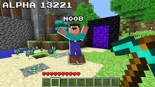 NOOB found DIAMONDS in the OLDEST VERSION of MINECRAFT! NOOB vs PRO : Challenge 100% trolling