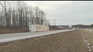 Westbound lanes reopen after semi rollover crash on I-80