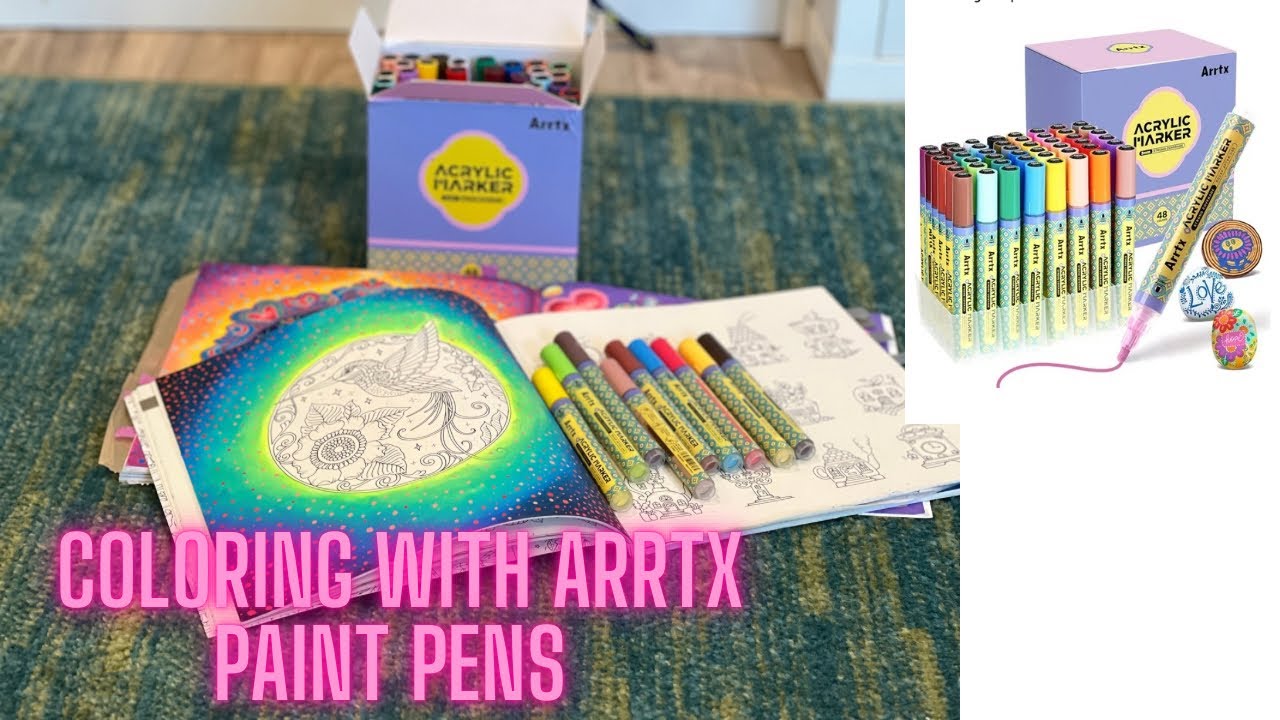 Coloring With: Arrtx Acrylic Paint Pens ! / Adult Coloring