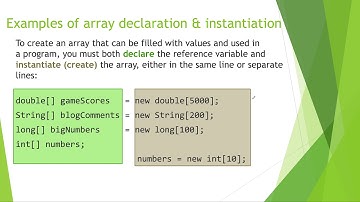 COMP1010 Arrays Creation Part1