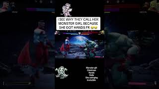 MAN SHE REALLY BE PUTTING B2A! #invinciblevs #monstergirl #shegothandsfr #invincible #elbowdrop