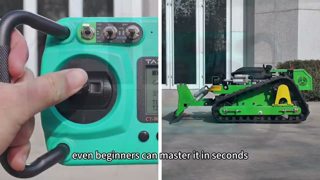 That little remote-controlled lawn mower is really nice