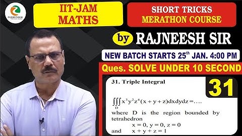 31 Double Integral Short Trick | IIT JAM 2021| Pathfinder Classes| Rajneesh Sir