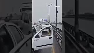 حادث سير مرعب على جسر الشعب في بغداد الشرقية