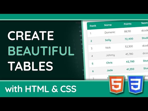 How to create html table style tutorial