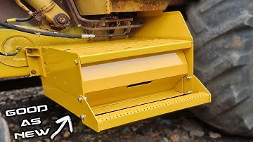 Rust to Robust | Fabricating a new battery box for the Caterpillar 428