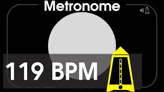 119 BPM Metronome - Allegro & Allegro Moderato - 1080p - TICK and FLASH, Digital, Beats per Minute by Alarm Timer 18,023 views 4 years ago 16 minutes