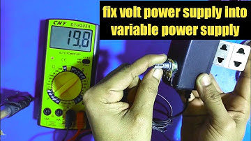 Turn any fixed voltage adapter to variable voltage output | lab bench power supply | smps