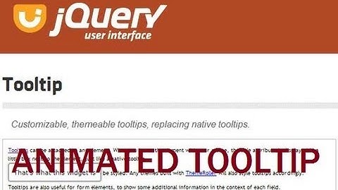 JQuery UI animated Cool Tooltip