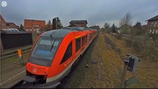 Regionalbahnen bei Lüneburg. Testvideo Nikon Keymission 360