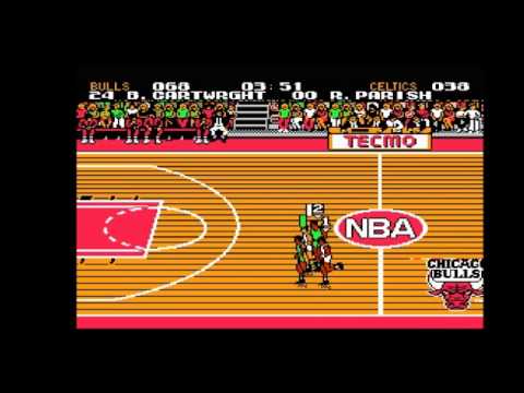 Tecmo NBA Basketball (NES) - Chicago v. Boston - 12-25-1991, Jordan Goes Off!