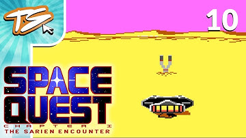 RIDING THE SKIMMER!! - Space Quest 1: The Sarien Encounter (BLIND) #10