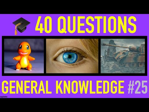 GENERAL KNOWLEDGE TRIVIA QUIZ #25 - 40 General Knowledge Trivia Questions and Answers Pub Quiz