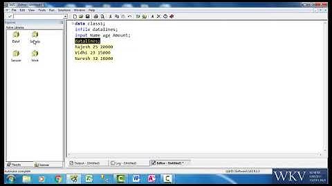 Basic Reading Files in SAS (Sample Video) - SAS - Data Analytics