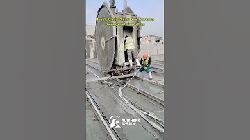 Double Blade Mining saw traverse change rails to cutting #stonemachine