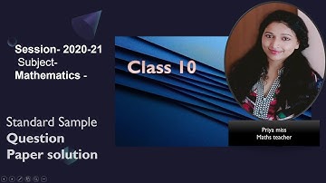 Class- 10 Mathematics-Basic (241)Sample Question Paper  solution 2020-21