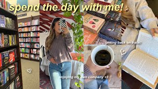 SPEND THE DAY WITH ME! getting my life together, working out, & bookstore vlog!