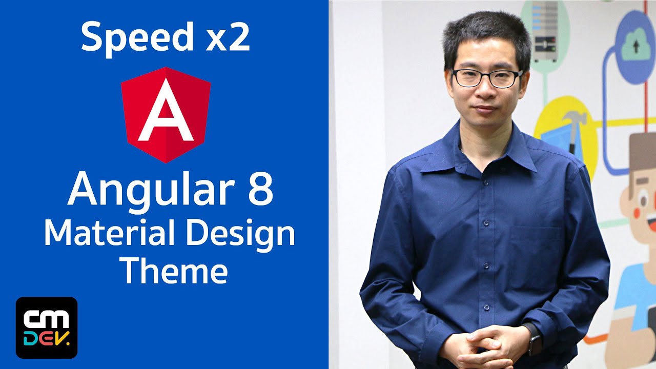 Setup Material Design Theme Angular 8 (Speed x2) - YouTube