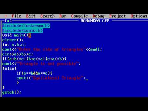 Write a program in c++ to check triangle is equilateral or isosceles or scalene