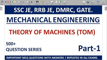 Theory of Machines MCQ | TOM | Mechanical Engineering Theory of Machine MCQ | Part - 1.