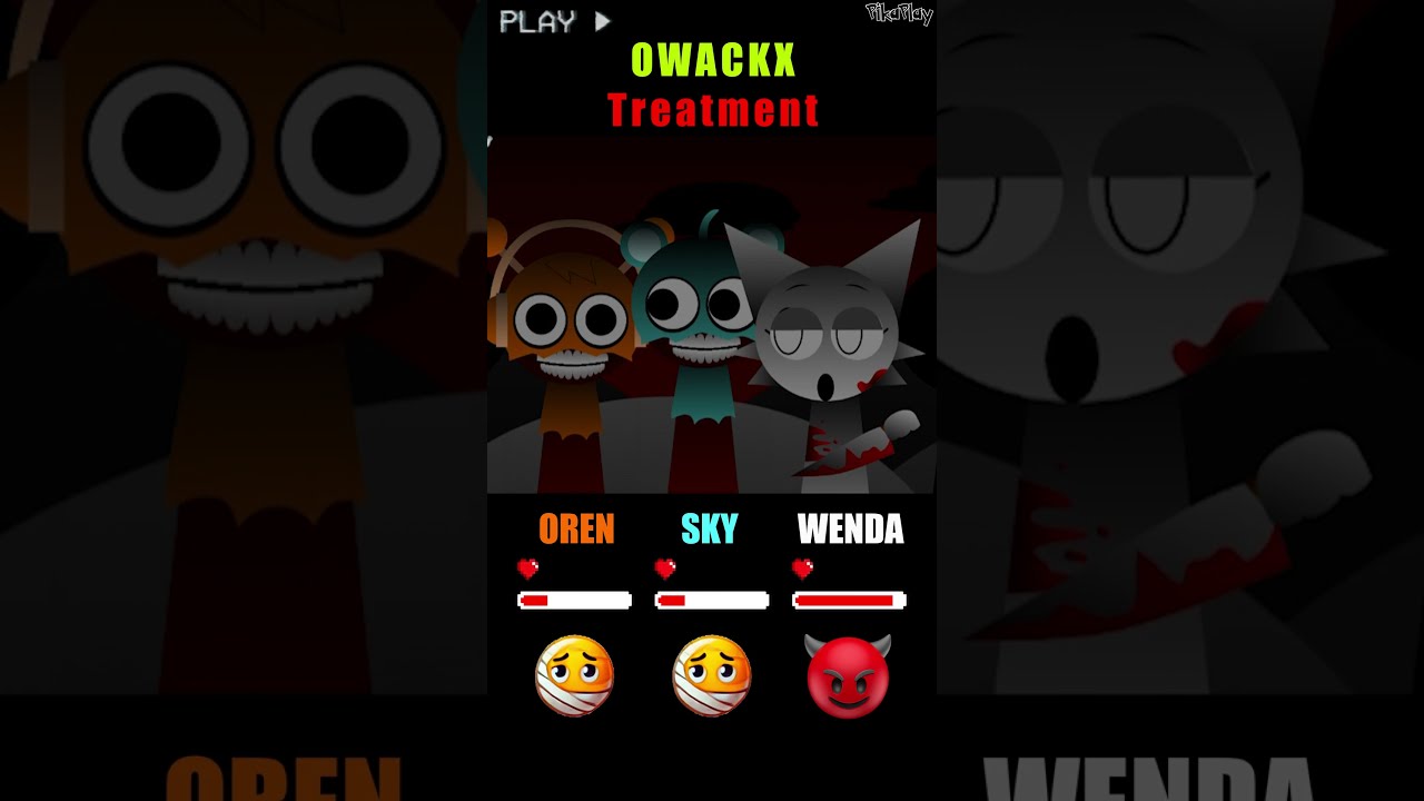 HP Bar Status Emoji OREN RADDY WENDA In Treatment Mods Sprunki Incredibox