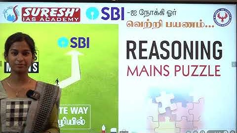 BANKING - SBI - REASONING MAINS  PUZZLE | Suresh IAS Academy