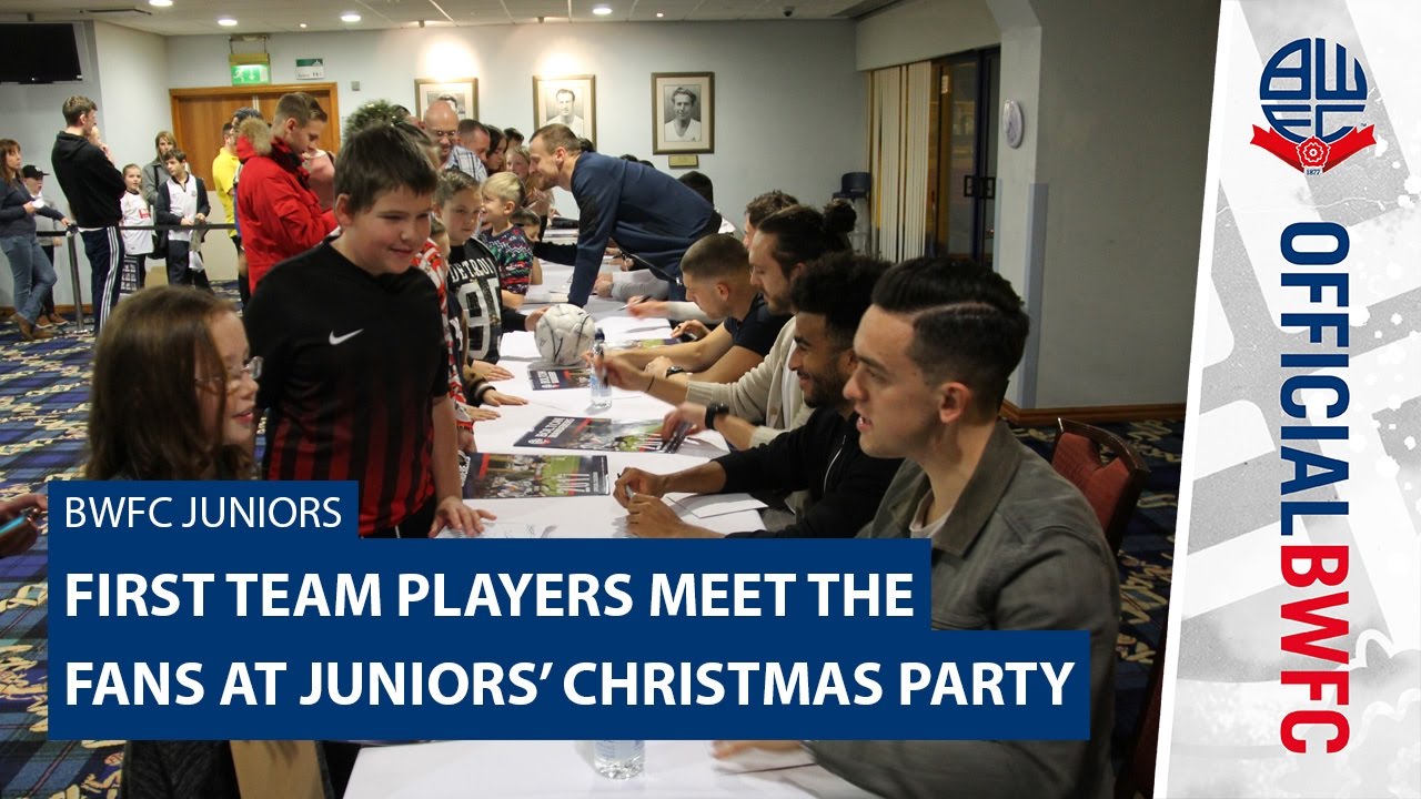 BWFC JUNIORS CHRISTMAS PARTY | First team players and Phil Parkinson meet the fans football score