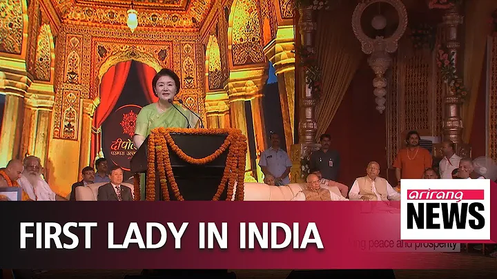 First Lady Kim Jung-sook celebrates Diwali Festiva...