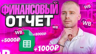 КАК ЗА 5 МИНУТ ПОСЧИТАТЬ ФИНАНСОВЫЙ ОТЧЕТ WILDBERRIES, ROI МАРЖА ДЕТАЛИЗАЦИЯ ЧЕРЕЗ ГУГЛ ТАБЛИЦУ