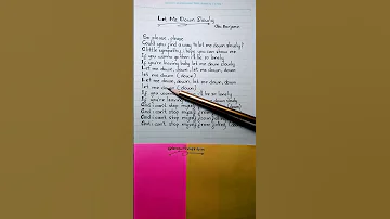 Learn English With Song Let Me Down Slowly Alecbenjamin Letmedownslowly Lirics Shorts 