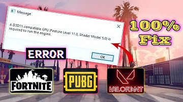 💯 Fix ✓ || D3d11 compatible gpu feature level 11.0 shader model 5.0 (2025)