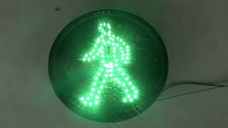 300mm simple dynamic green pedestrian light module working video